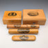 Set of 5 late Victorian British antique wooden mauchlineware